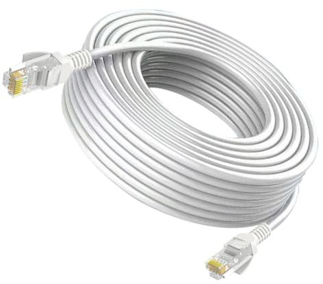 HOMSFOU 1Pc Linea Di Rete Gigabit Linea Crossover Cavo Cavo Di Collegamento Router Forniture Cavo Internet Cavo Ethernet Piatto Router Via Cavo Cavo Di Collegamento Bianco 5E Pvc Pesante