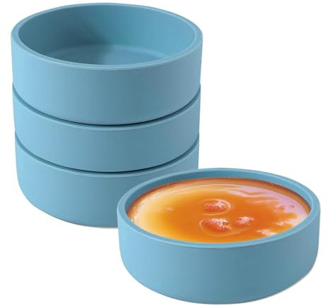 Modixun 4 moldes de silicona para huevos para microondas, escalfador de huevos para microondas, antiadherente, freidora de aire, molde de huevos para sándwiches de desayuno, bocados de huevo