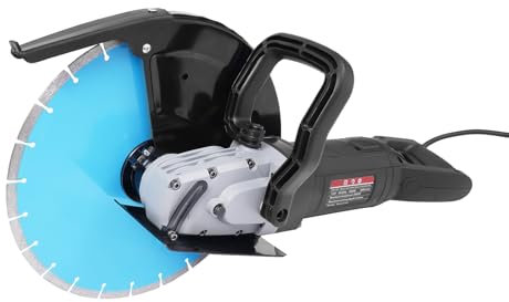 Sega per pietra 390 mm, 3000 W, profondità di taglio 135 mm, lama diamantata e acciaio al carbonio, sega circolare con interruttore di bloccaggio per metallo, granito, cemento armato, mattoni