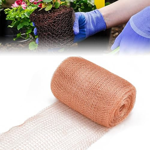 HEKOBAG Ruban de Cuivre contre les Escargots, Filet en Cuivre anti Limace 12.7cmx10m, Clôture contre les Escargots, Réseau Cuivre anti Limace Escargot, Ruban de Cuivre anti Limaces et Escargots