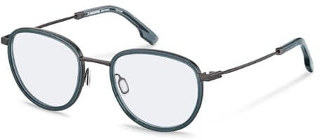 Rodenstock ROUNDED Titan Brillen in Blue Grey, Dark Grey für Herren, Brille mit Sehstärke, optional mit Sonnenbrillen tönung oder Blaulichtfilter (Modell R8034)