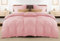 REHAN & CO King Size Duvet Cover Sets – Soft Brushed Microfiber Bedding – Plain Quilt Cover With Pillow Cases (Blush)