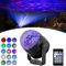 Water Ripple Projector Night Light, 15 Modes Sound Activated Party Projector Disco Crystal Ball Flash Light with Remote Controller for Home Room Dance Birthday Parties DJ Bar Club Pub (RGBW)