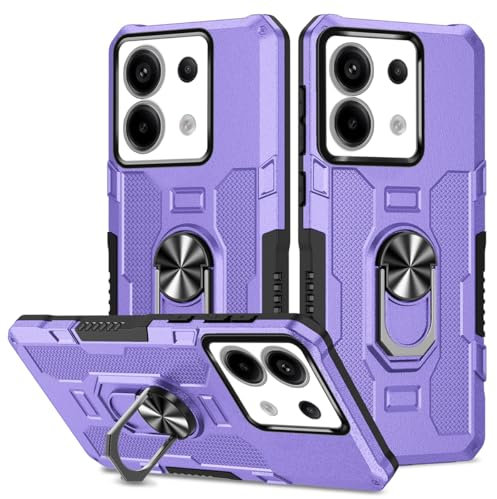 Sidande Custodia per Redmi Note 13 Pro 5G Case, Poco X6 5G Cover con Supporto Integrato e Montaggio Magnetico Auto, Protezione 360° Antiurto Cover per Xiaomi Redmi Note 13 Pro 5G Viola