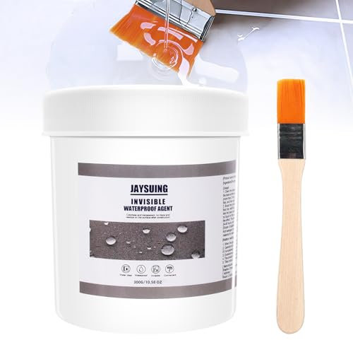 300g Unsichtbares Wasserdichtes Dichtungsmittel, Transparentes Beschichtungsmittel, Dichtmittel Gegen Auslaufen, Dichtstoff Emulsion, Anti Leck Dichtmasse mit Pinsel für Badezimmer Toilette