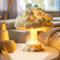 Rubu22a 3D Nuclear Blast Pilzwolke Nachtlicht Pilz Wolke Atombombe Tischlampe Nuklear Nachttischlampe Explosion Bombe Lampe Atmosphäre für Neuheit Dekoration (A)