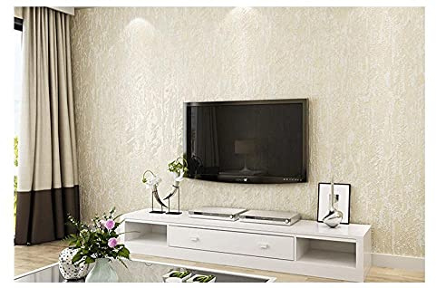 IHFMPFKJ Wallpaper Light Yellow Wallpaper for Bedroom Adults,3D Wallpaper for Living Room Modern Minimalist Non-Woven Wallpaper Embossed Wall Paper Roll Kids Wallpaper Boys Girls