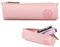 X SIM FITNESSX Oxford Stoff Federtasche Rundes Design - Kleine Federmäppchen Schulfedertasche Mädchen Schreibtischorganizer für Schule & Büro (Rosa)