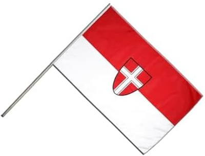Flaggenfritze Große Stockflagge/Stockfahne österreichisches Bundesland Wien 60 x 90 cm