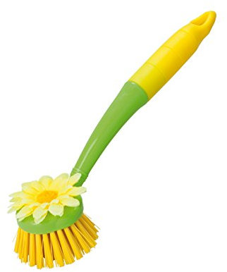 haug bürsten - Spülbürste mit Textilblume - Material: Nylon - Form: Rund - Farbe: Citron/Citron