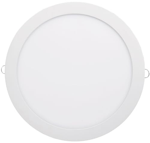 ChiliTec LED Panel rund Ø30cm, weiß | Deckeneinbau, 20mm flach, 230V 24W, 2151 Lumen, 2900K warmweiß