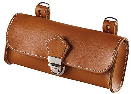 Selle Montegrappa Fahrradtasche Luxus Satteltasche Echtleder Borsello 0015 Made in Italy in 4 Farben Farbe:Hellbraun