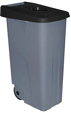Denox DEN011 Contenedor Reciclo 85 litros Abierto, Negro, 420x570x760 mm