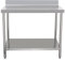 Beeketal 'BA100A' Gastro Edelstahl Arbeitstisch 100 x 60 cm mit Aufkantung, Tisch bis 100 kg belastbar, Profi Gastro Küchentisch mit großer Ablagefläche und justierbaren Füßen