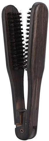 Peine de peluquería, herramienta de peinado Peine de peluquería Cepillos dobles La herramienta de plancha de pelo antiestática de madera se puede usar para el cabello liso y peinados de diseño persona