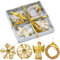 KARAA 8 PCS Strohsterne Weihnachtsbaum Anhänger Gold Weihnachtsbaumschmuck für Wetterfest Christbaumschmuck Weihnachten Weihnachtsdekoration