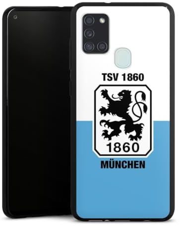 Silikon Hülle kompatibel mit Samsung Galaxy A21s Case schwarz Handyhülle TSV 1860 München Offizielles Lizenzprodukt Wappen