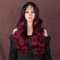 Style Icon Perücke Lace Front Wigs 66 cm 13x4 Lace Frontal Perücken Rot Lang Wellige Synthetische Perücken Für Frauen Tief Teil Hitzebeständige Fasern Spitze Front (Red)