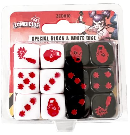 Zombicide Staffel 1: Spezialwürfel, Schwarz und Weiß