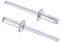 sourcing map 60 Stk. Blindnieten Aluminium Zugnieten Kerndekorationsnieten 5mm Durchm. 13mm Grifflänge Silber