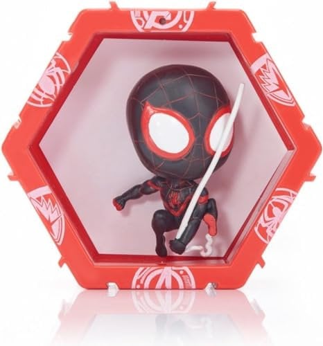 WOW! PODS Spiderman Collection Age 3+ - Miles Morales | Superhero Light-Up Bobble-Head Figure | Official Marvel Collectable Toys & Gifts