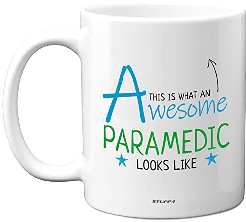 Stuff4 This is What an Awesome Paramedic Looks Like, 11oz Ceramic Dishwasher Safe Premium Mugs, Paramedic Gifts, Gifts for keyworker Gift, Mug
