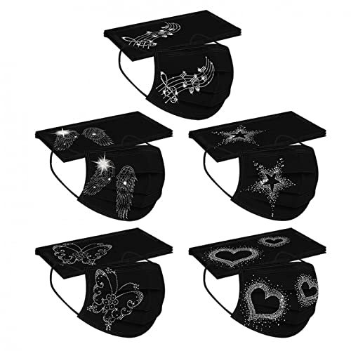 MEIYOUMK 50 Stück Mundschutz Erwachsene, Blumenmotiv Mund Nasenschutz MNS Halstuch Mund und Nasenschutz, Multifunktionstuch Atmungsaktiv Bandana, 3-lagig MNS Face Halstuch Schals für Damen und Herren