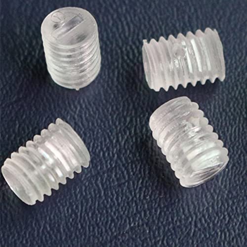 BLOYFIYA 50pcs / 100pcs. M3 M4 M5 M6 M8 Transparente Klare Kunststoff-GRUB-Set-Schraubbolzenschlitzschraube (Farbe : 50pcs, Größe : M8 x 10mm)
