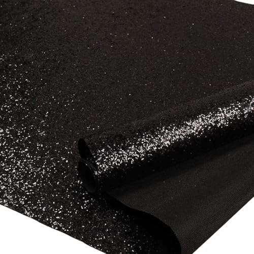 DHHOUSE Black Chunky Glitter Wallpaper, Grade 3 Glitter Wallpaper for Wall (Black, 67cm x 5 Meters)