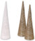 DbKW (Weiß) 2er Set Glitzerbäume 40 cm, Pyramide Tanne Weihnachtsbaum Weihnachten Deko-Baum …