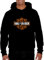 SERIVAL Felpa Motociclista Logo Compatibile con Harley Davidson con Cappuccio e tascone Hoodie (M)