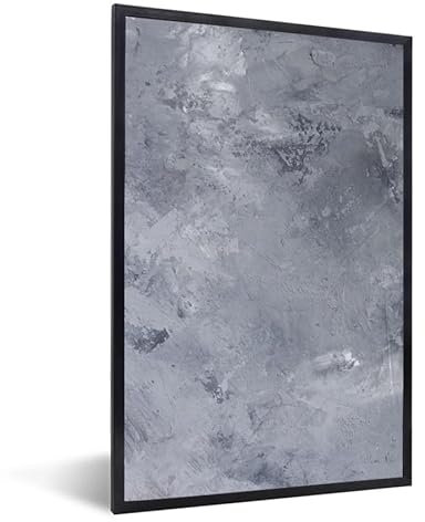 MuchoWow Poster Bilder Wanddeko Deko Wohnzimmer 20x30 cm Schiefer - Beton - Retro - Strukturen - Grau - Rustikal
