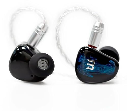 keephifi TRI Starriver in Ear Monitor Earbuds,Wired Earbuds Beryllium Dynamic Earphones+ Metal Titanium Diaphragm, Comfortable Wearing Ear Pressure Relief (Blue,3.5mm)