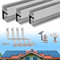 Warmfay Solar Halterung Ziegeldach Montageset, Erweitert Photovoltaik Montageschiene Dachhaken Solarpanel Halterung für 4 Module, Alu Solarmodul Halterung Ziegeldach Anwendbar Solarmodule Dick 30-35mm