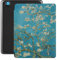 Lunso - Convient pour Kobo Aura H20 Edition 2 Housse (6.8 pouces) - Housse en cuir Vegan Saffiano - Van Gogh Fleurs d'amande