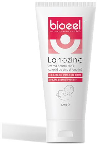 Lanozinc Antiseptische Heilcreme für Windelausschlag - Tägliche Pflege der empfindlichen Haut des Babys, 100 ml