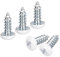 QUARKZMAN ST3.5x10mm Blanc Vis Autotaraudeuse, 50pcs Poêle Tête Phillips Bois Vis pour Travail Bois