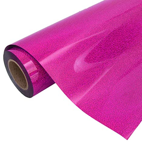 3 Yard x 20 Wide Roll Threadart Holographic Fuchsia 20 Heat Transfer Vinyl Film HTV | Sold by The Roll | Compatible with Venture and Maker, Silhouette Cameo, & Large Format Cutters