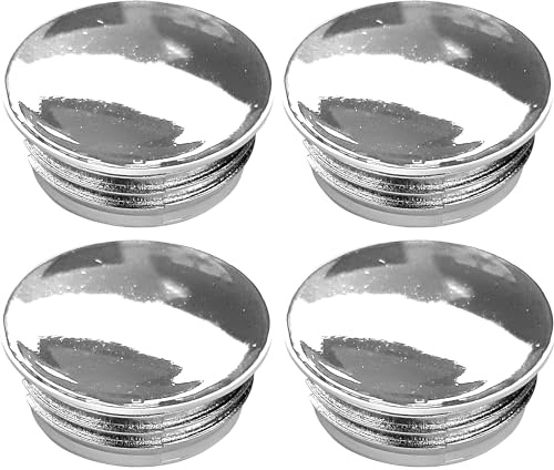 cyclingcolors 4X Lamellenstopfen rundstopfen Chrom Kunststoff stopfen rundrohre rohraußen endkappen rund, 25mm