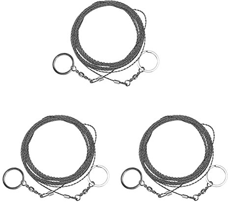 Vadillo 3X Hand Gezogene Außen Seil Säge 304 Edelstahl Draht Säge Camping Lebens Rettende Bearbeitung 5M