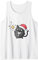 Kawaii Weihnachtskatze mit Zauberstern Zauberstab Tank Top