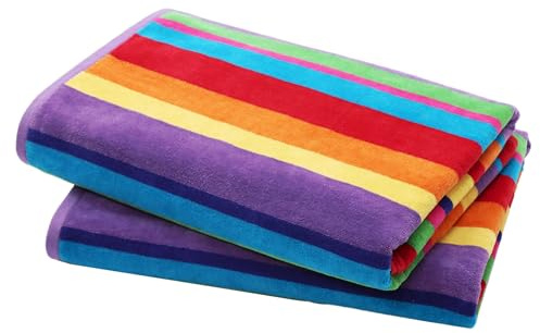 COTTON CRAFT Oversized Beach Towel - 2 Pack 35 x 70 Big & Huge Towel Set
