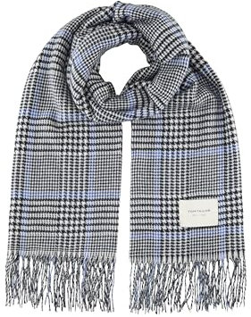 TOM TAILOR 1043009 Cosy Schal mit Karomuster, 36217-Navy Blue Check, OneSize
