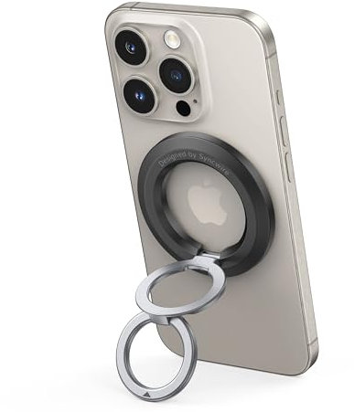 SYNCWIRE for MagSafe Ring Holder, Magnetic Phone Ring Holder Magnet Cell Phone Grip Finger Ring Kickstand Compatible with iPhone 16/15/14/13/12 Pro Max fits MagSafe Accessories