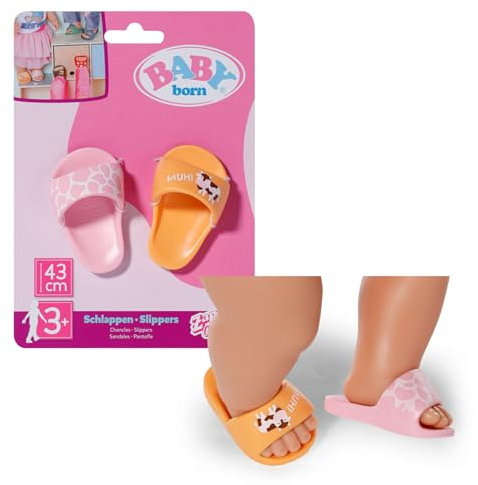 BABY born Schlappen, Bunte Schlappen für 43cm Puppen, 836811 Zapf Creation