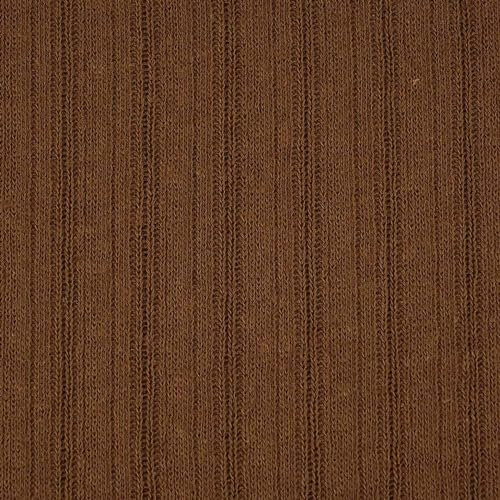 Bio Organic Leinenstrick Baumwollstoff ab 0,5x1,5m Leinen-Stoff Baumwolle Meterware, Farbe:rehbraun