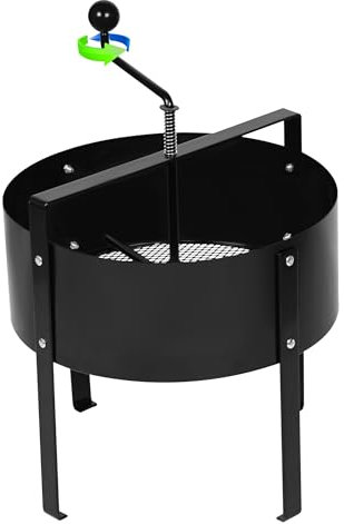 PEILU Ø40cm Garten Siebe Drehbares Durchwurfsieb für Erde Kompostsieb aus Stahl Tragbare Rollsieb mit Drehspindel Manualle Sandsieb für Gartenerde Steine Kompost Sand Düngemittel