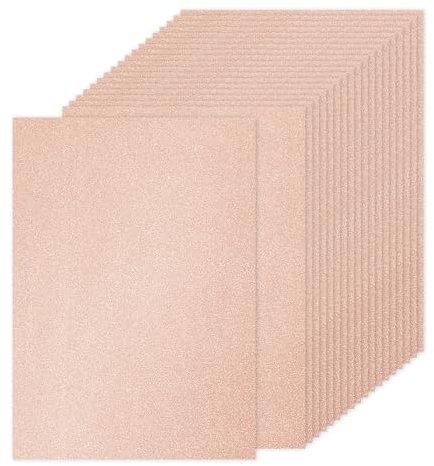 PATIKIL Rose Gold Glitter Cardstock Paper, 60 Sheets A4 (8.3x11.7 Inch) 250gsm for Scrapbooking, Cards, Invitations & DIY Projects