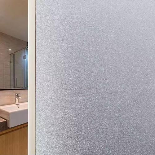 Milchglasfolie Fenster 130 x 200 cm Anti-Uv Wärmeisolierung Anti-Uv Sichtschutz Sichtschutzfolie Fenster Folie Fenstertönung Anti-Uv Folie für Büro Und Haus, Rein matt