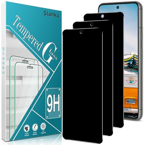 Slanku 3 Piezas Privacidad Protector de Pantalla para Google Pixel 8 Pro, Antiespía, Sin Arañazos, Dureza 9H, Sin Burbujas